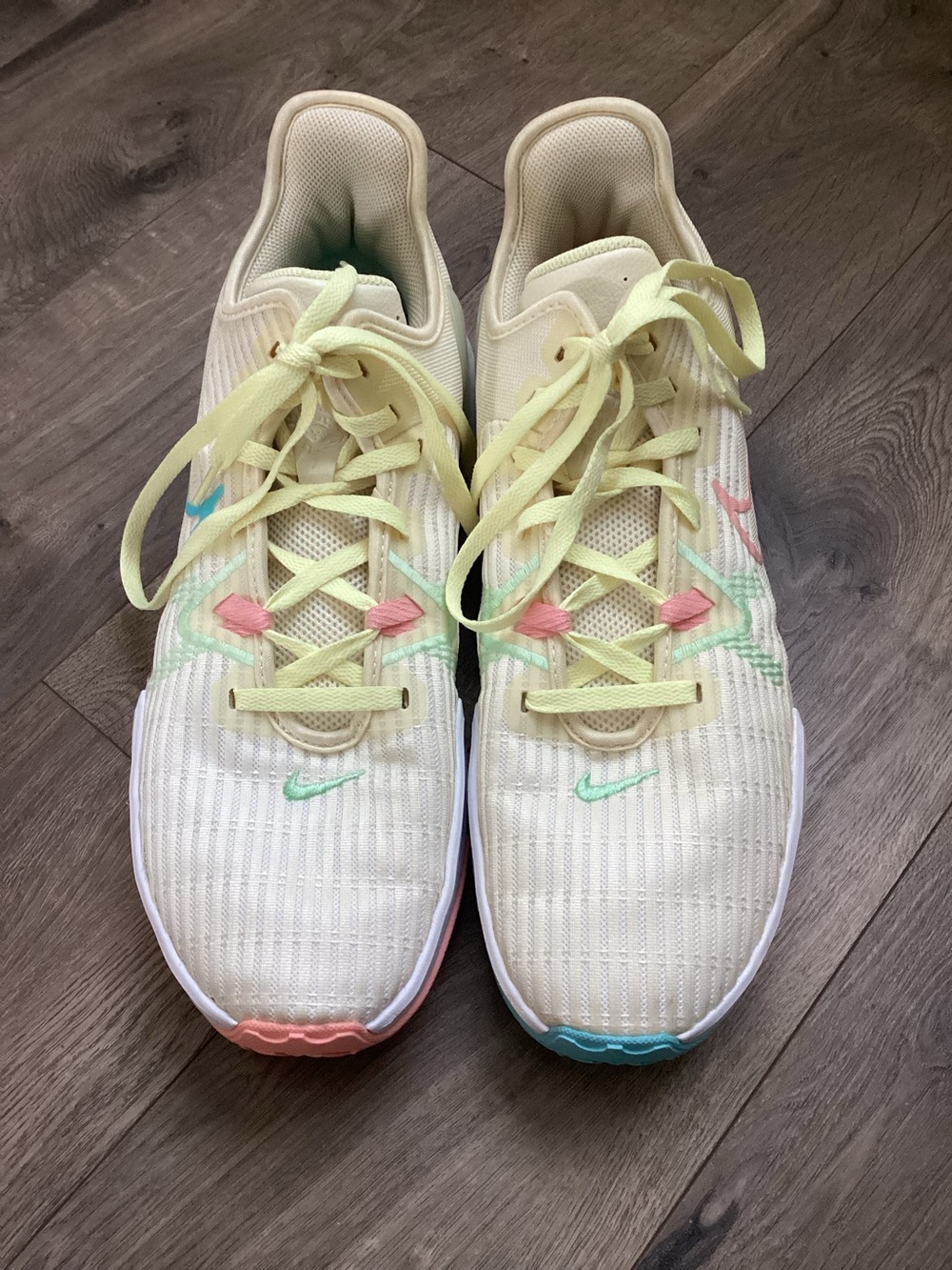 Nike LeBron Witness VI 6 Easter Coconut Milk Pink Blue Shoes CZ4052-103 Mens 14